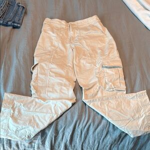 Abercrombie & Fitch Cream Cargo Trousers Curve Love